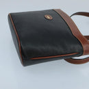 BALLY Shoulder Bag Leather Black Gold Auth ti2413-3