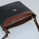 BALLY Shoulder Bag Leather Black Gold Auth ti2413-6