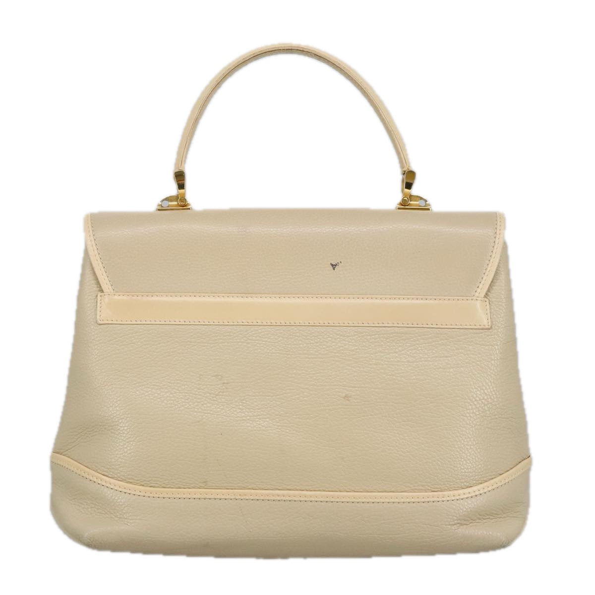 BALLY Hand Bag Leather 2way Beige Auth ti2415