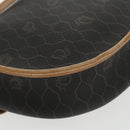 Christian Dior Honeycomb Canvas Shoulder Bag PVC Leather Black Auth ti2422-16