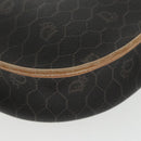 Christian Dior Honeycomb Canvas Shoulder Bag PVC Leather Black Auth ti2422-9