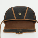 Christian Dior Honeycomb Canvas Shoulder Bag PVC Leather Black Auth ti2422-11