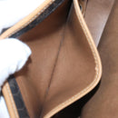 Christian Dior Honeycomb Canvas Shoulder Bag PVC Leather Black Auth ti2422-21