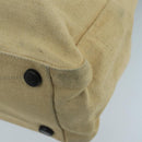 PRADA Tote Bag Canvas Beige Auth ti2434-16