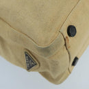 PRADA Tote Bag Canvas Beige Auth ti2434-13