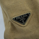 PRADA Tote Bag Canvas Beige Auth ti2434-17