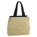 PRADA Tote Bag Canvas Beige Auth ti2434-1