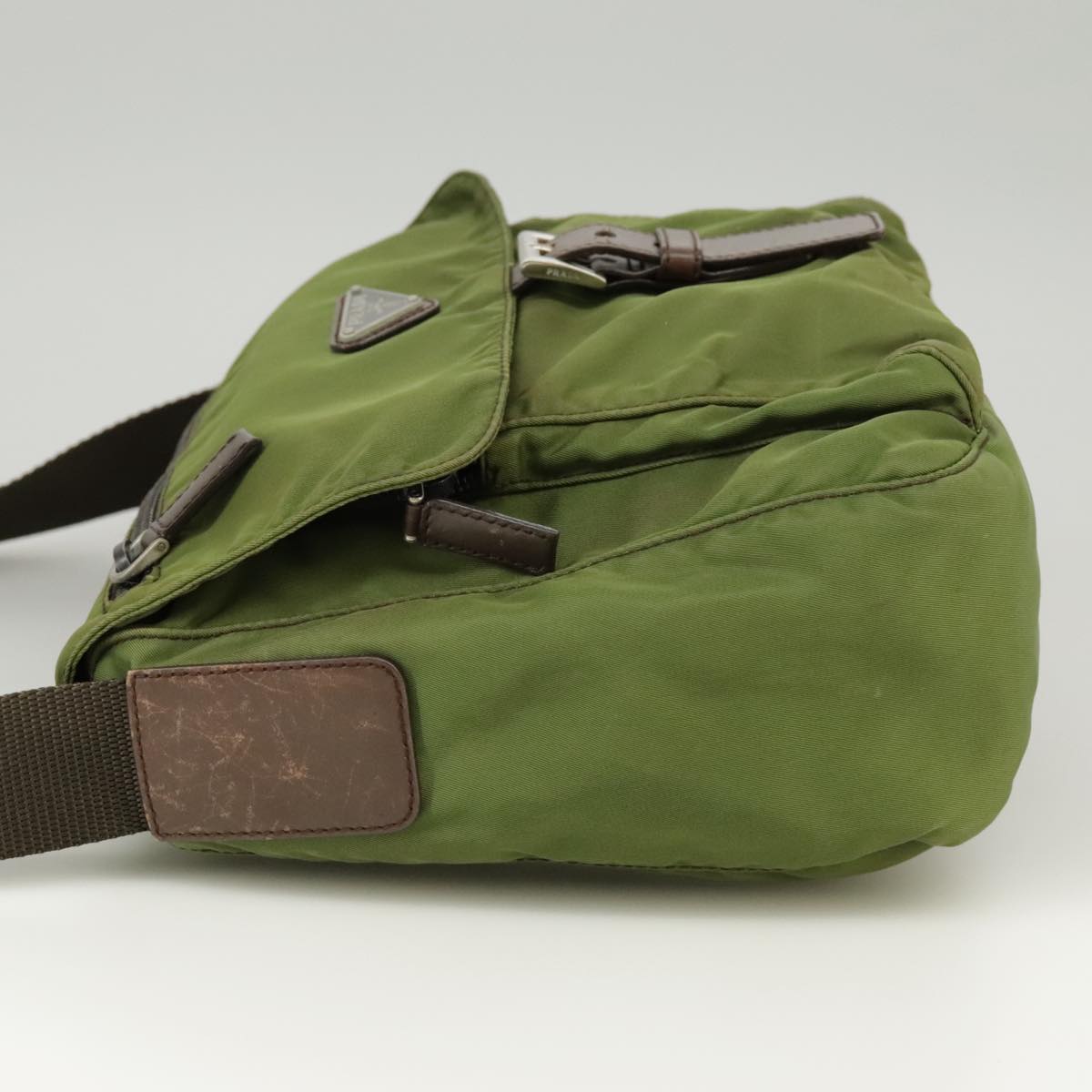 PRADA Shoulder Bag Nylon Green Auth ti2437