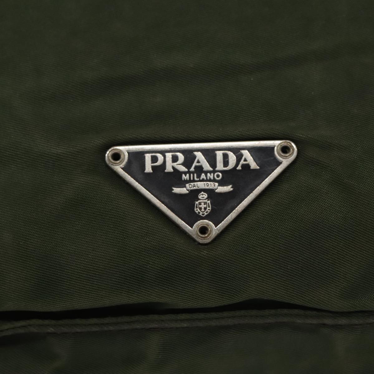 PRADA Shoulder Bag Nylon Khaki Auth ti2439