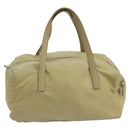 PRADA Hand Bag Nylon Beige Auth ti2440-2