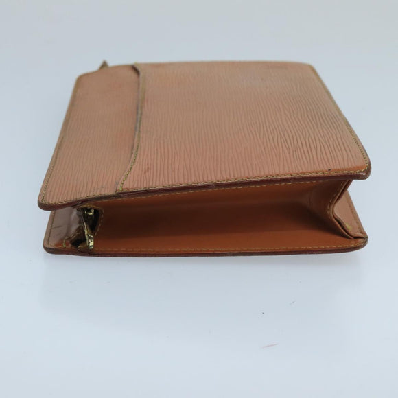 LOUIS VUITTON Epi Pochette Homme Clutch Bag Zipangu Gold M52528 LV Auth ti2447