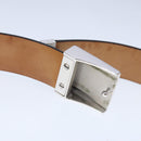LOUIS VUITTON Ceinture Care Belt Leather Black LV Auth ti2451-10