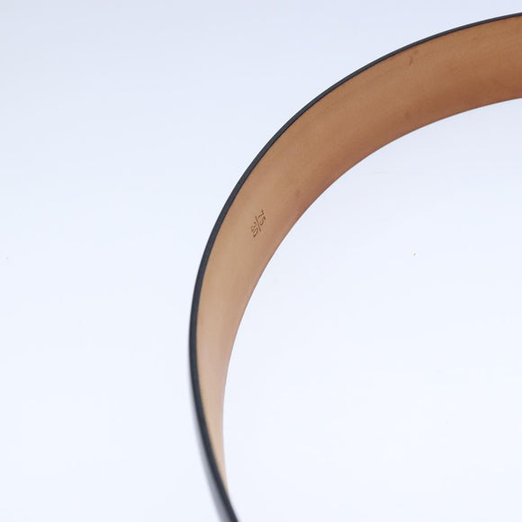 LOUIS VUITTON Ceinture Care Belt Leather Black LV Auth ti2451