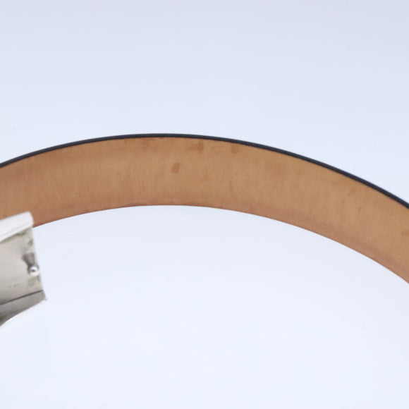 LOUIS VUITTON Ceinture Care Belt Leather Black LV Auth ti2451