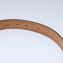 LOUIS VUITTON Ceinture Care Belt Leather Black LV Auth ti2451-19