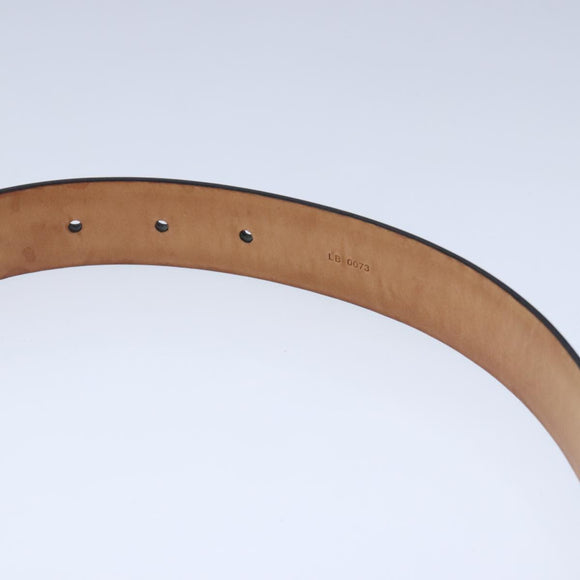 LOUIS VUITTON Ceinture Care Belt Leather Black LV Auth ti2451