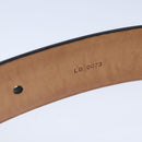 LOUIS VUITTON Ceinture Care Belt Leather Black LV Auth ti2451-12
