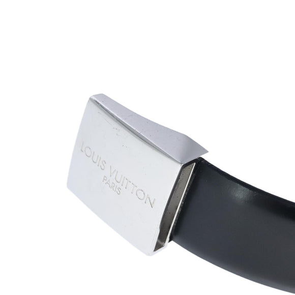 LOUIS VUITTON Ceinture Care Belt Leather Black LV Auth ti2451