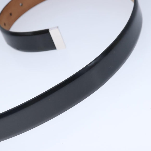 LOUIS VUITTON Ceinture Care Belt Leather Black LV Auth ti2451