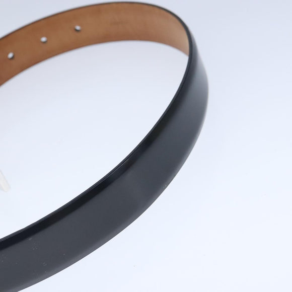 LOUIS VUITTON Ceinture Care Belt Leather Black LV Auth ti2451