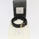 Christian Dior Belt Leather Black Auth ti2452-12