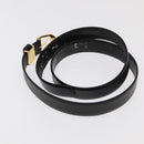 Christian Dior Belt Leather Black Auth ti2452-5