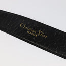 Christian Dior Belt Leather Black Auth ti2452-9