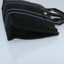HERMES Fourre Tout PM Tote Bag Canvas Black Gray Auth ti2453-3