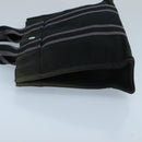 HERMES Fourre Tout PM Tote Bag Canvas Black Gray Auth ti2453-4
