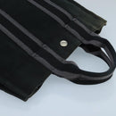 HERMES Fourre Tout PM Tote Bag Canvas Black Gray Auth ti2453-6