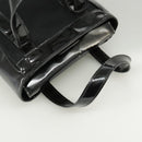 GUCCI Hand Bag Enamel Black Auth ti2465-6