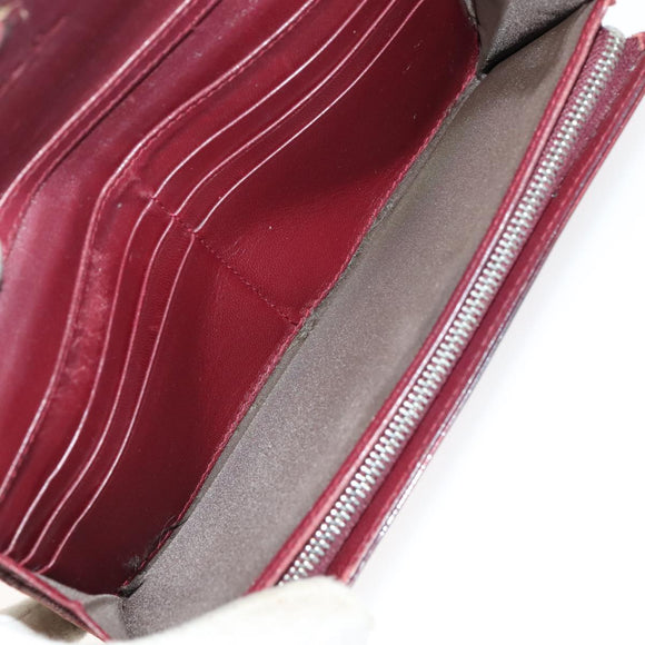 Christian Dior Trotter Canvas Wallet Enamel 3 Set Beige Navy Bordeaux Auth ti2471