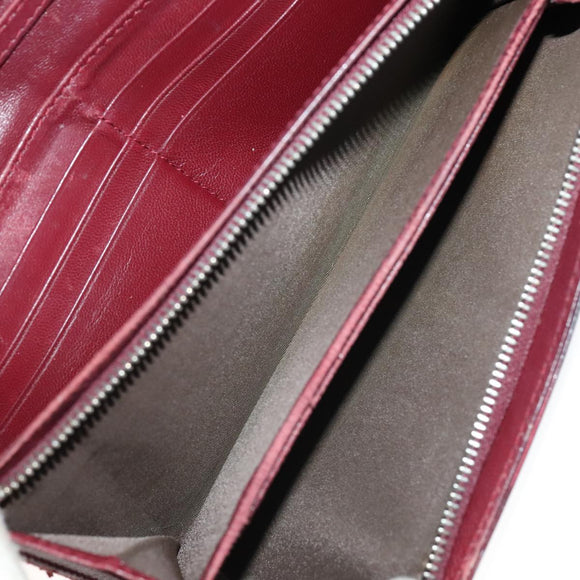 Christian Dior Trotter Canvas Wallet Enamel 3 Set Beige Navy Bordeaux Auth ti2471
