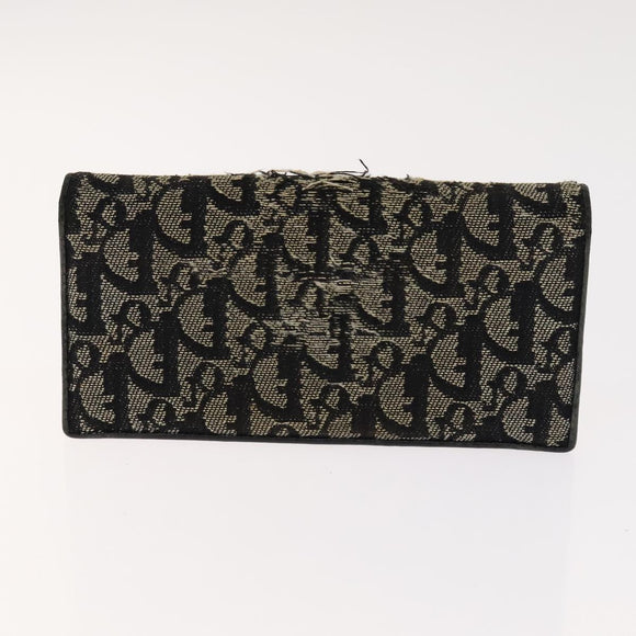 Christian Dior Trotter Canvas Wallet Enamel 3 Set Beige Navy Bordeaux Auth ti2471