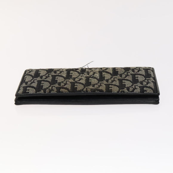 Christian Dior Trotter Canvas Wallet Enamel 3 Set Beige Navy Bordeaux Auth ti2471