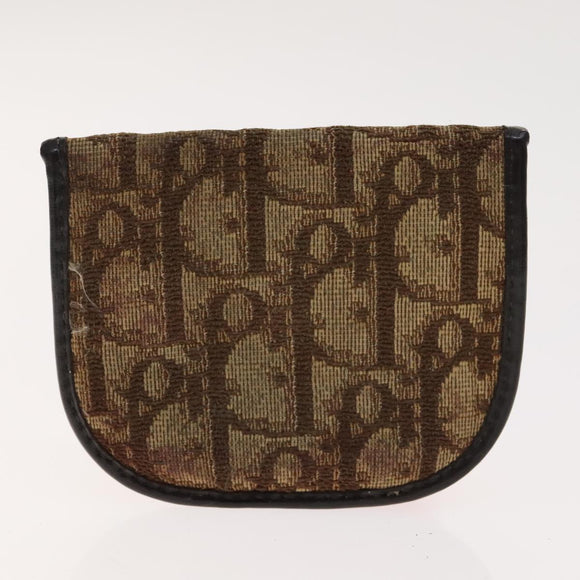 Christian Dior Trotter Canvas Wallet Enamel 3 Set Beige Navy Bordeaux Auth ti2471