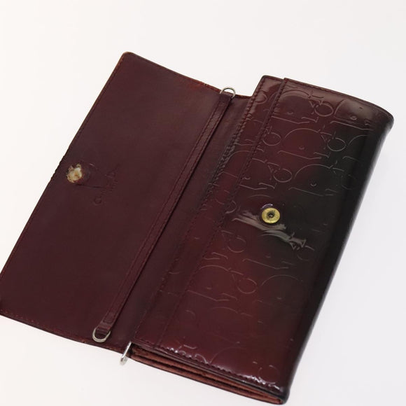 Christian Dior Trotter Canvas Wallet Enamel 3 Set Beige Navy Bordeaux Auth ti2471