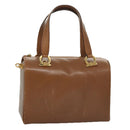 Salvatore Ferragamo Boston Bag Leather Beige Gold Auth ti2472-1