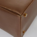 Salvatore Ferragamo Boston Bag Leather Beige Gold Auth ti2472-15