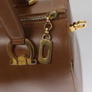 Salvatore Ferragamo Boston Bag Leather Beige Gold Auth ti2472-10