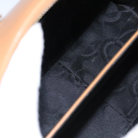 Salvatore Ferragamo Boston Bag Leather Beige Gold Auth ti2472