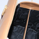 Salvatore Ferragamo Boston Bag Leather Beige Gold Auth ti2472-20