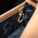 Salvatore Ferragamo Boston Bag Leather Beige Gold Auth ti2472-22