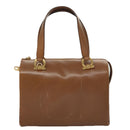 Salvatore Ferragamo Boston Bag Leather Beige Gold Auth ti2472-13