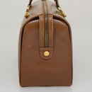 Salvatore Ferragamo Boston Bag Leather Beige Gold Auth ti2472-3