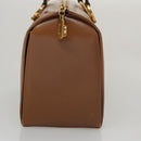 Salvatore Ferragamo Boston Bag Leather Beige Gold Auth ti2472-4