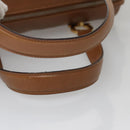 Salvatore Ferragamo Boston Bag Leather Beige Gold Auth ti2472-7