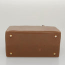 Salvatore Ferragamo Boston Bag Leather Beige Gold Auth ti2472-5