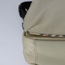 BURBERRY Nova Check Blue Label Shoulder Bag Nylon Beige Auth ti2477-9