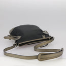 BURBERRY Shoulder Bag Nylon Leather Black Auth ti2478-7